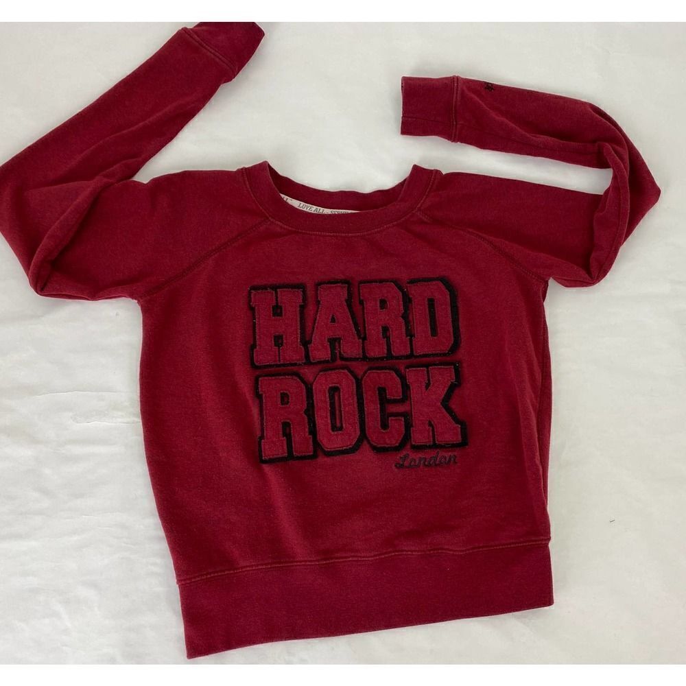 Hard Rock Cafe London Sweatshirt Red Black - Size XS